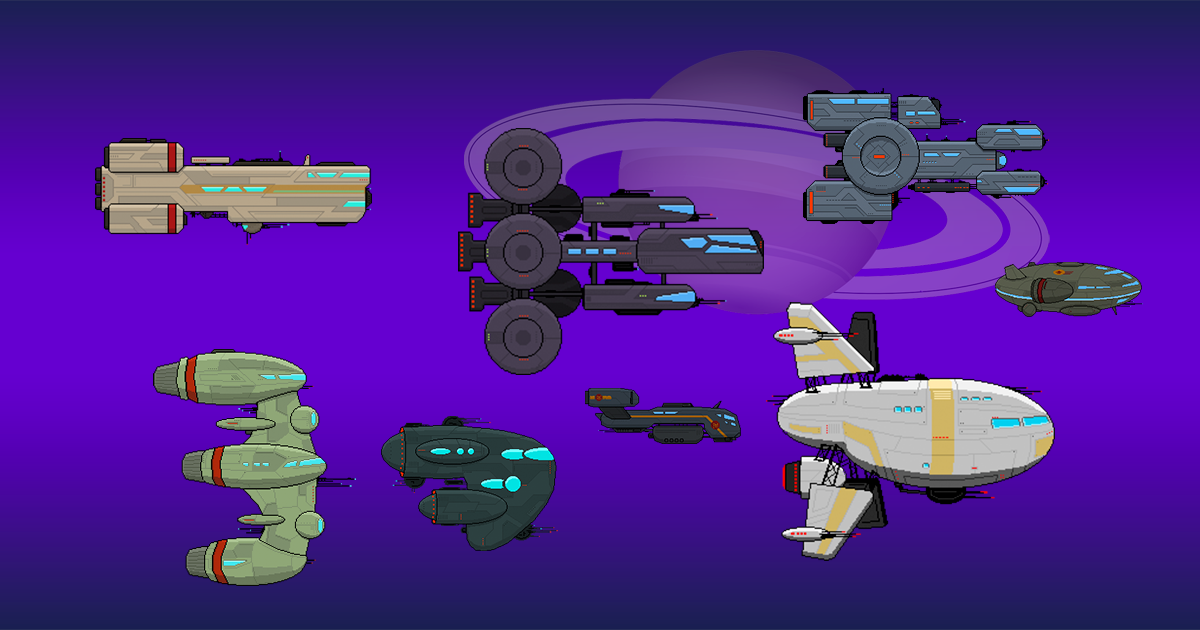 Galaxy Armada - Pixel Art Spaceships VOL2 | 2D Characters