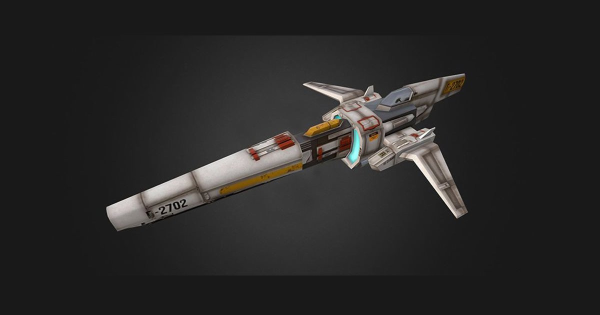 Raptor space fighter - PBR low poly model | 3D Characters